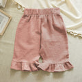 Cotton Girls Flared Pants - Casual Ankle-Length Trousers