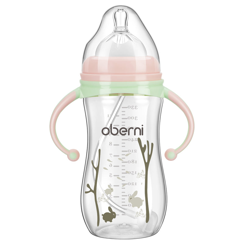 Childrens Wide Neck Bottle with Handle, Anti-Colic Design
