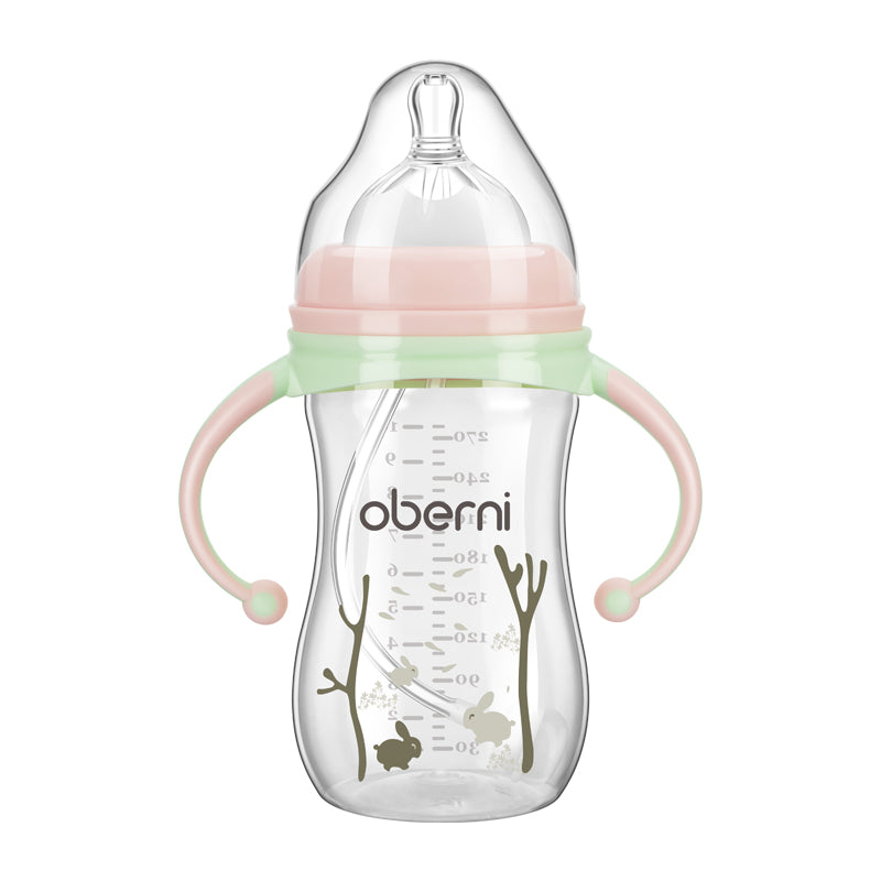 Childrens Wide Neck Bottle with Handle, Anti-Colic Design