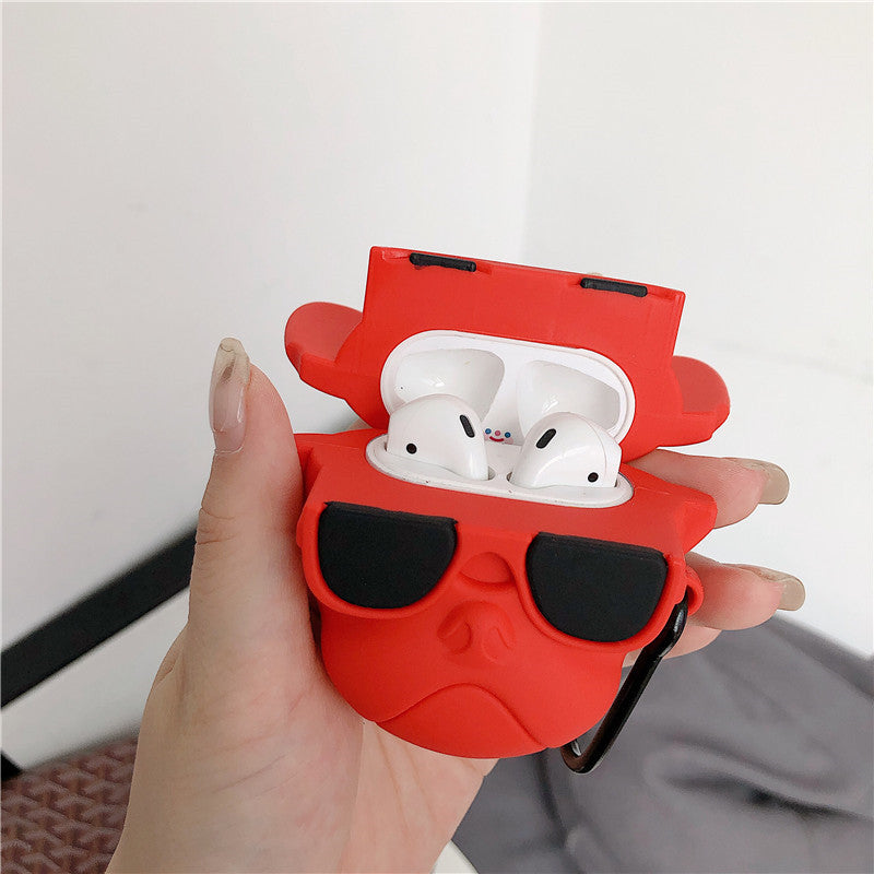 Cute Bulldog AirPods Case for Apple Wireless Earphones