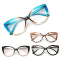 eyeezi 4PC Cat Eye Reading Glasses for WomenBlue Light Flexible Spring Hinges.Anti-glare Readers Fashion Reading Glasses for Women 3.5