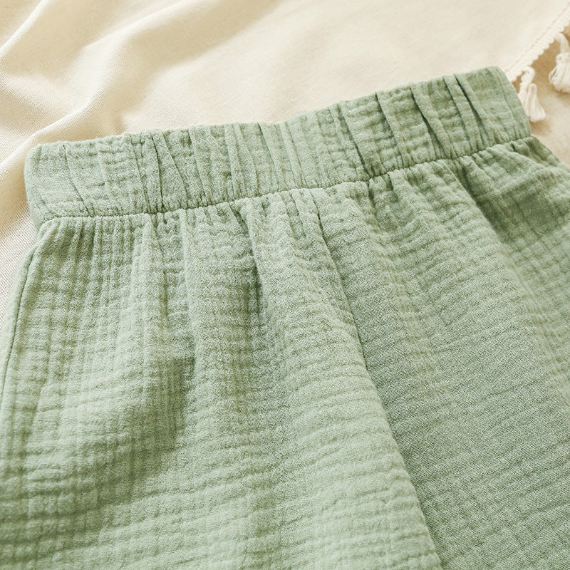 Cotton Girls Flared Pants - Casual Ankle-Length Trousers