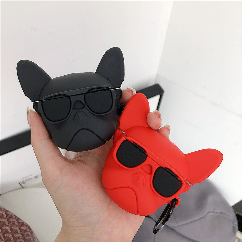 Cute Bulldog AirPods Case for Apple Wireless Earphones