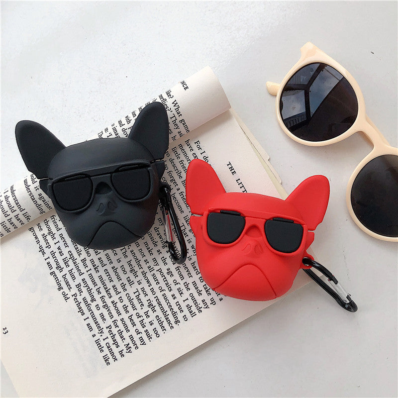 Cute Bulldog AirPods Case for Apple Wireless Earphones